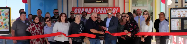 Image of ribbon cutting celebration for Sonic Drive in in Bennett Colorado